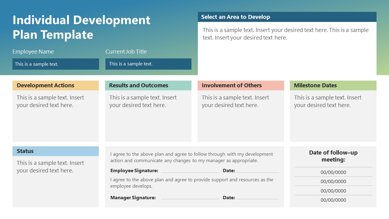 Individual Development Plan Template For PowerPoint