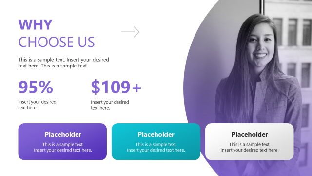 Why Choose Us Slide with Bold Digits – PPT Template