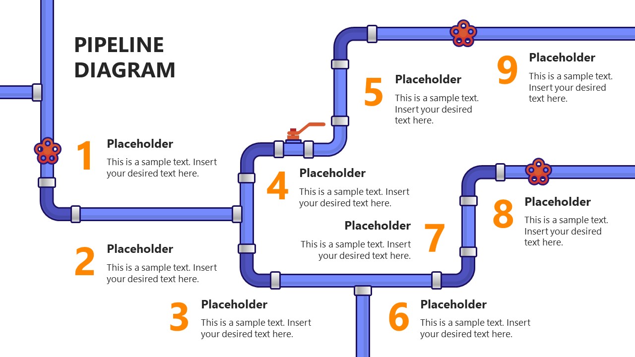 Pipeline Infographic Diagram for Process Presentation