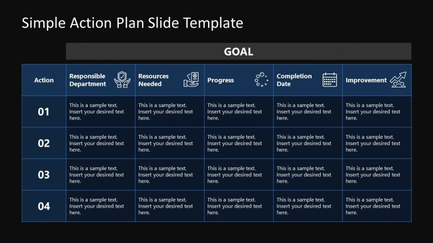 Simple Action Plan PPT Slide Template