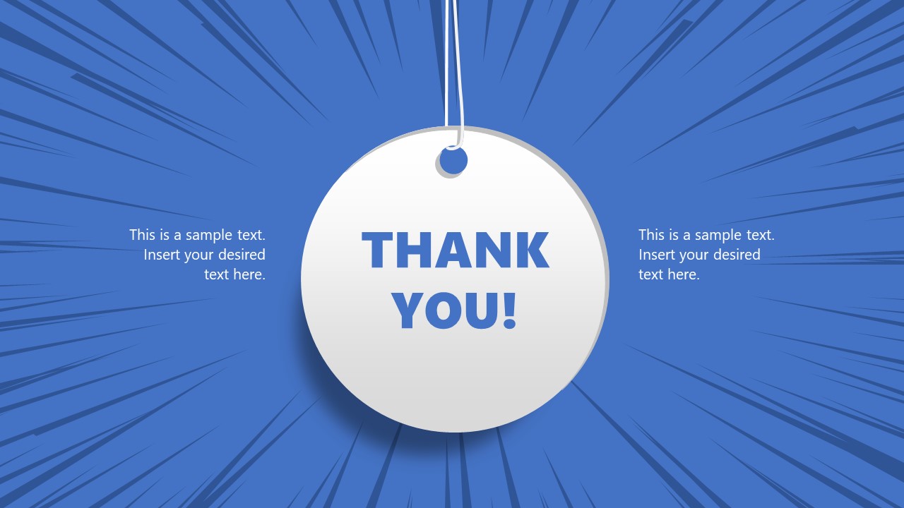 Flat Thank You Slide Template for PowerPoint