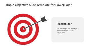 Red and White Color Scheme Diagram Slide for Objective Presentation