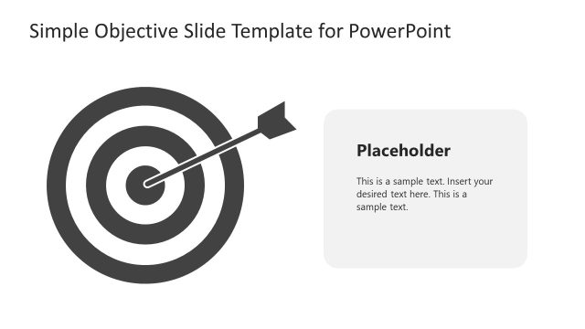 Simple Objective Slide PPT Template – Black and White Color Scheme Diagram Slide