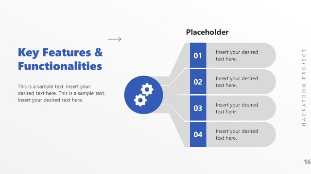 Key Features and Functionalities Slide for PPT Template