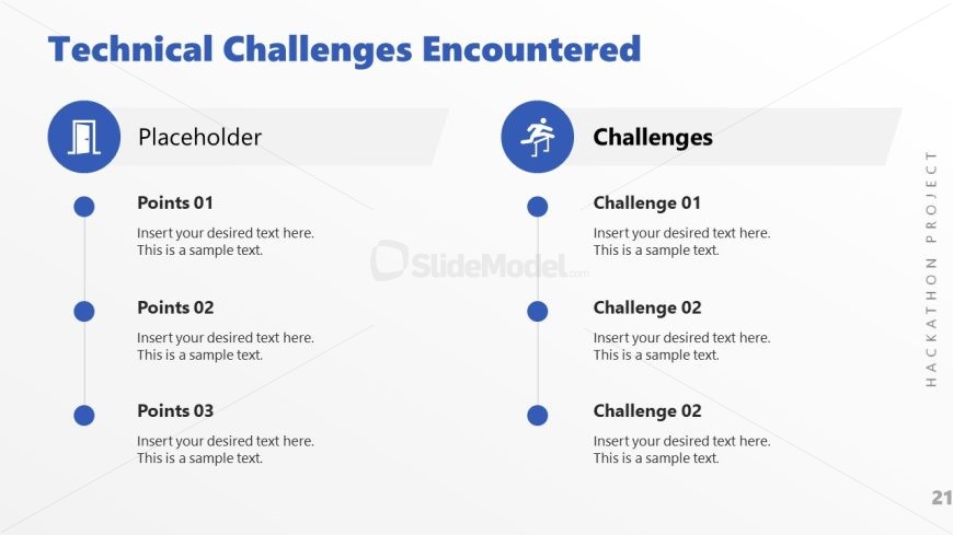 Technical Challenges Slide - Hackathon Template for PowerPoint