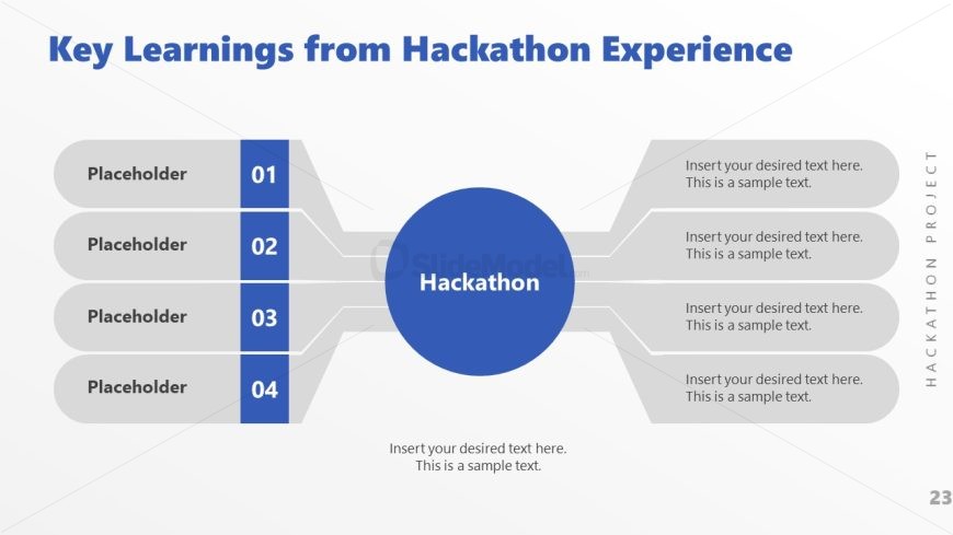 Hackathon PPT Presentation Template Slide for Key Learnings