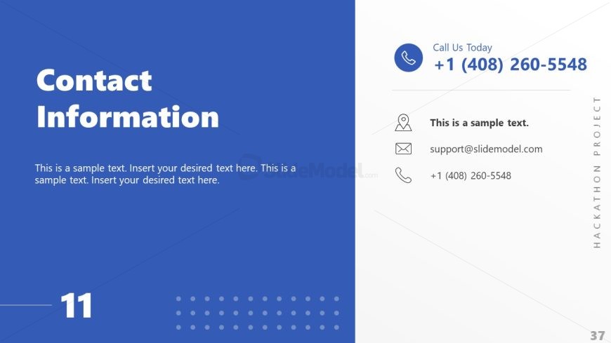 Contact Information Slide for Hackathon Presentation