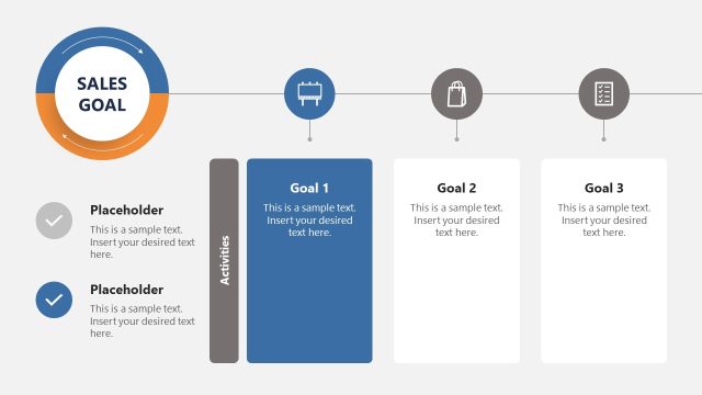 Objective 1 Slide – Sales Goals Presentation Slide Template