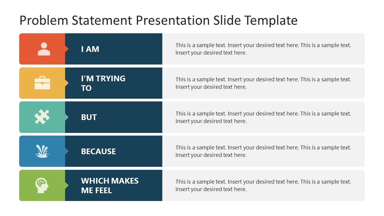 White Background Slide for Problem Statement Presentation PPT Template 