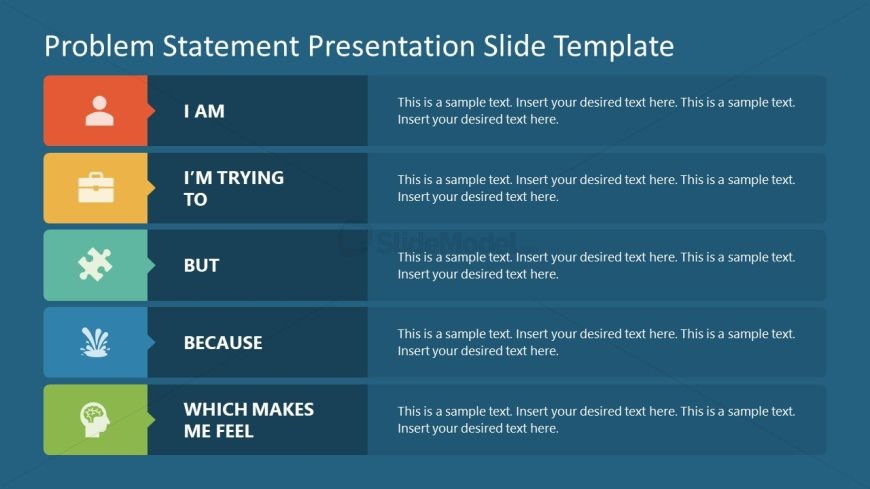 Dark Background Slide - Problem Statement Presentation PowerPoint Template 