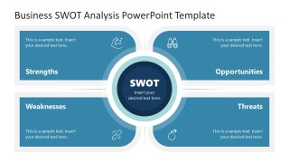 Editable SWOT Analysis Diagram Template Slide for Presentation