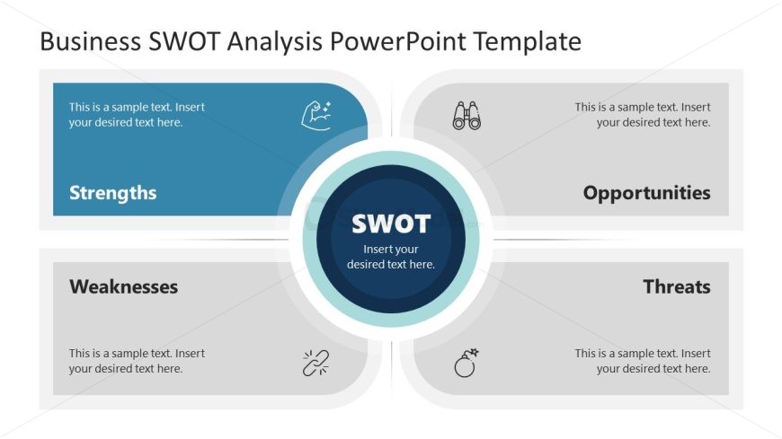 PPT Strengths Slide for SWOT Analysis Presentation