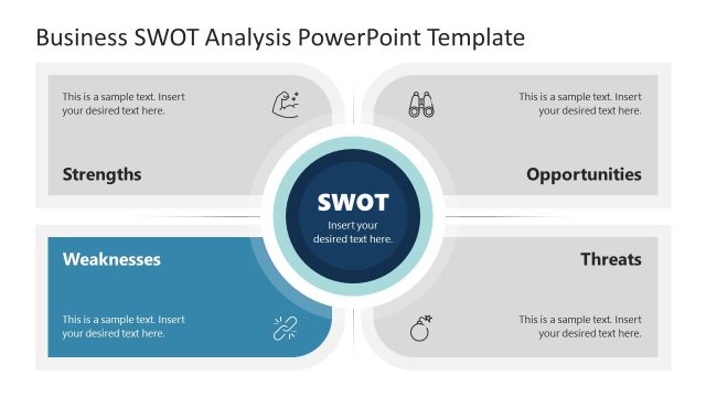 Weakness Highlight Slide for SWOT Analysis Business Presentation