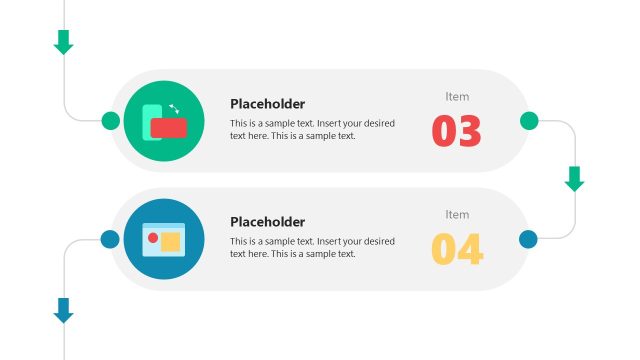 6-Item Implementation Roadmap Presentation Template for PowerPoint