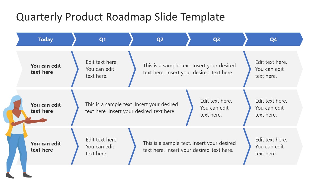 Quarterly Product Roadmap PowerPoint Template