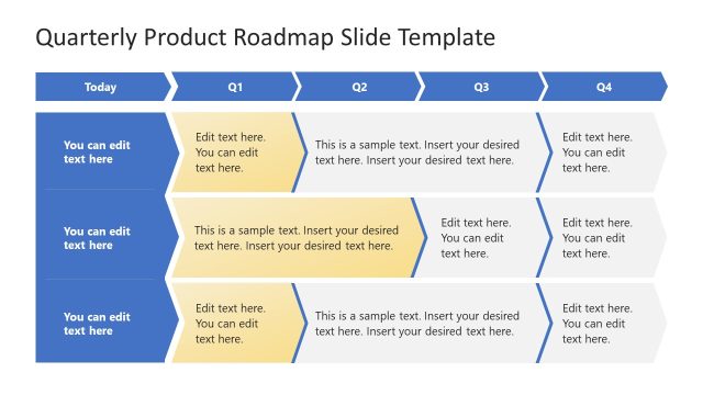 Quarterly Product Roadmap Slide Template