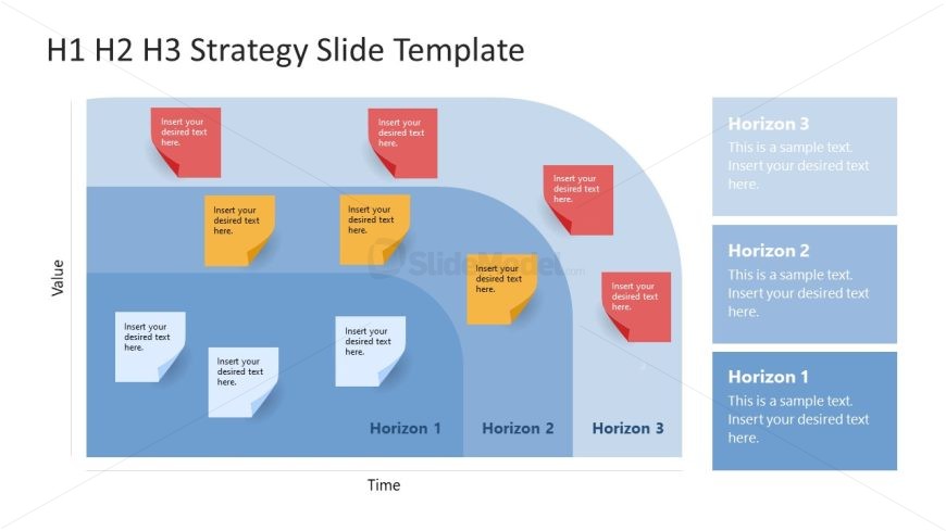 PowerPoint Slide Template for H1 H2 H3 Strategy McKinsey Presentation
