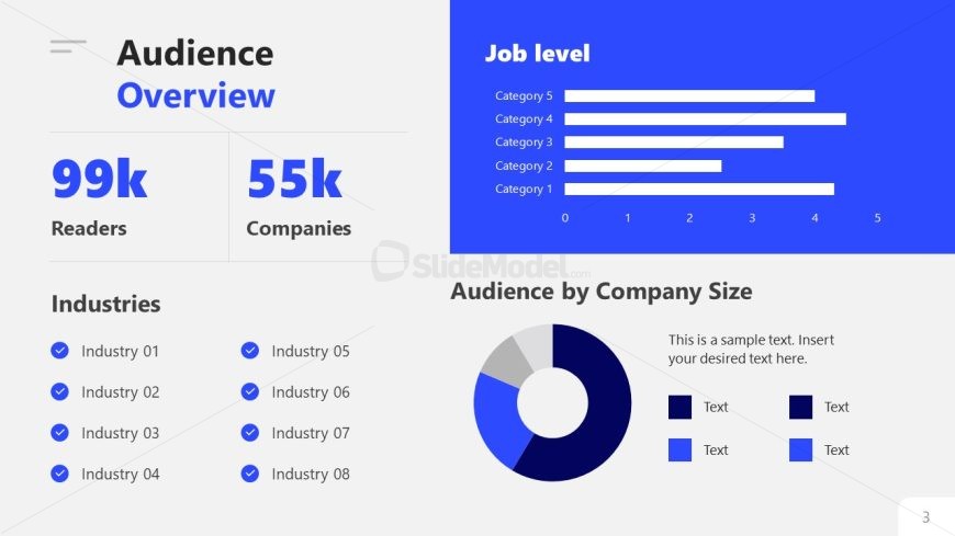 Audience Overview Slide for Web Publisher Media Kit PowerPoint Template