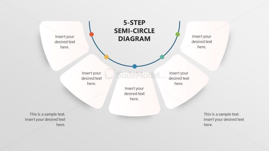 PPT Presentation Template - 5-Step Semi-Circle Diagram