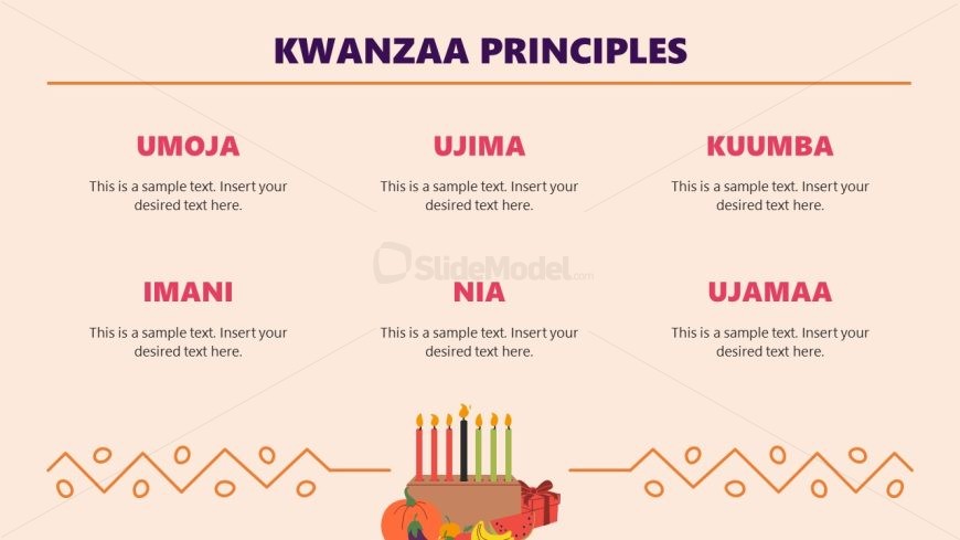 Editable Kwanzaa Template Slide for Kwanzaa Principles