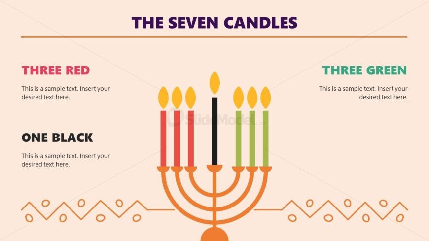 The Seven Candles Slide PPT Template