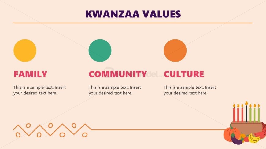 Kwanzaa Values Slide for PPT Template 
