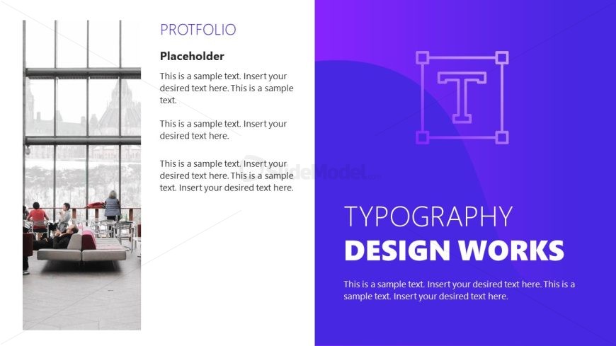 Typography Design Works PPT Template 