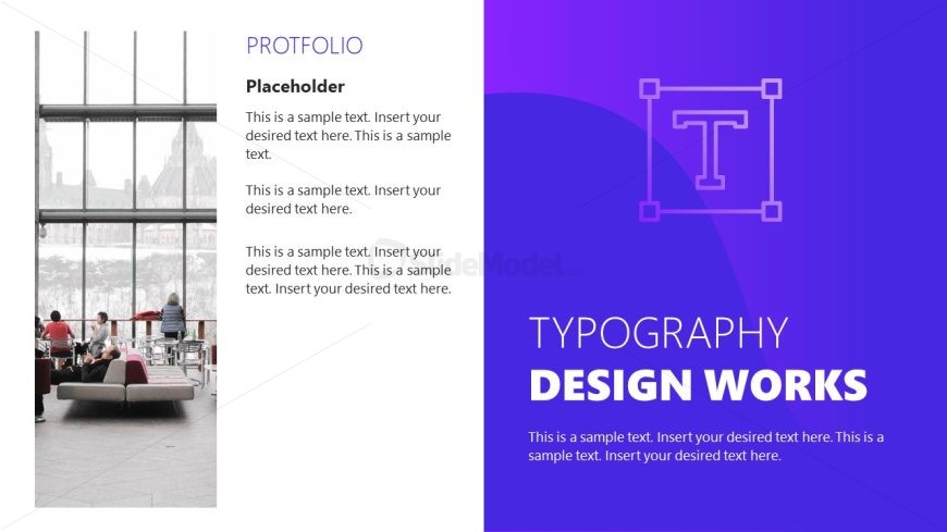 Typography Design Works PPT Template