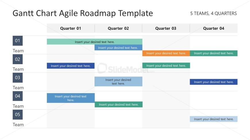 Gantt Chart Roadmap Agile PPT Slide