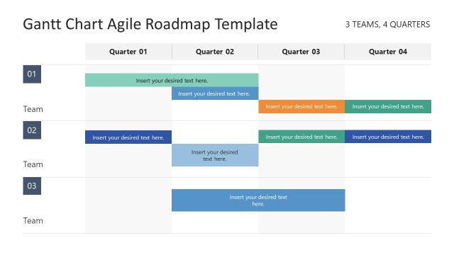 Gantt Chart Agile Roadmap Template for PowerPoint