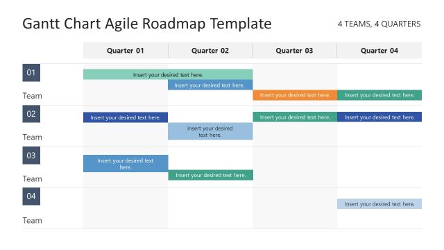 Gantt Chart Agile Roadmap Slide Template