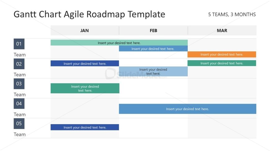 Gantt Chart Roadmap Agile Presentation Slide 