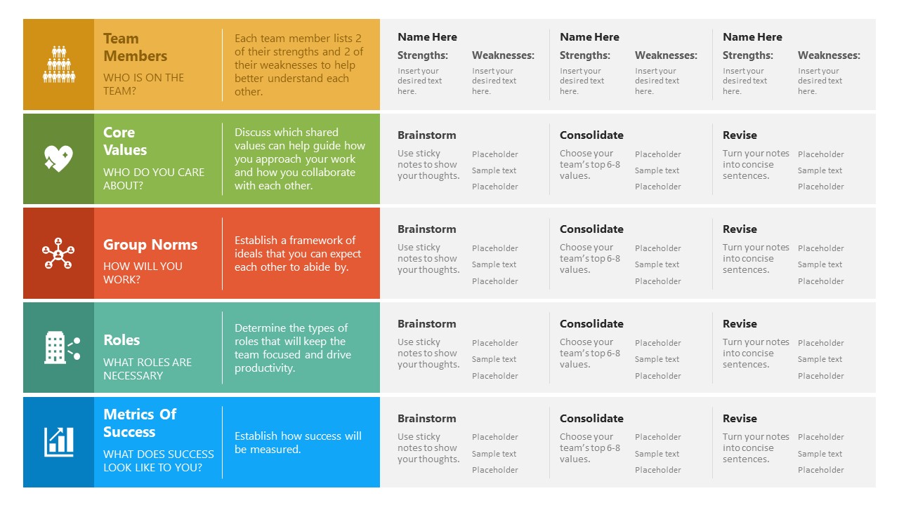 Team Charter PowerPoint Template Team Charter PowerPoint Template