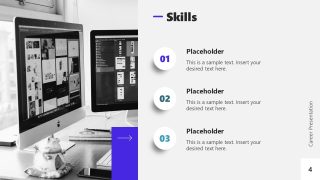 Career Presentation PowerPoint Template Slide for Skills