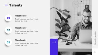 Editable Career Presentation PPT Template Slide for Talents 