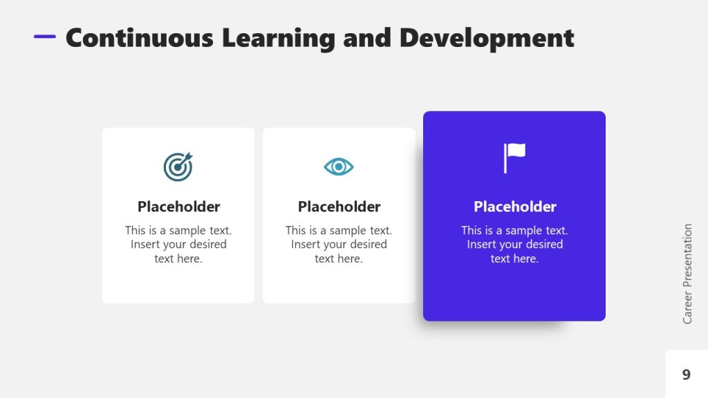 Editable Slide for Continuous Learning and Development - SlideModel