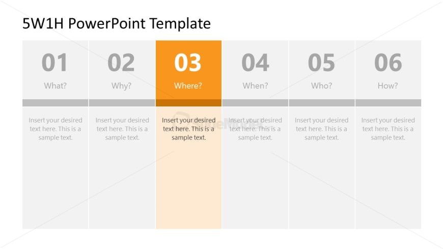 Where Question Slide for 5W1H Template for PowerPoint Presentation
