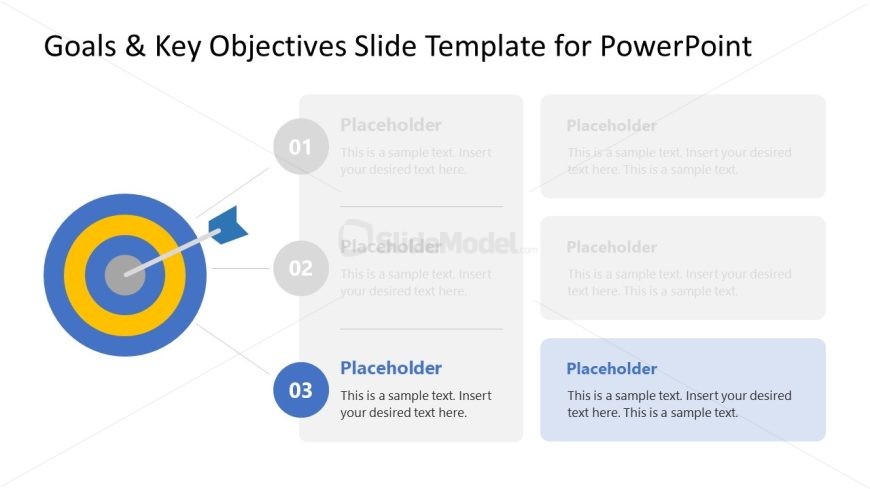 PowerPoint Template Slide for Goals & Key Objectives Presentation