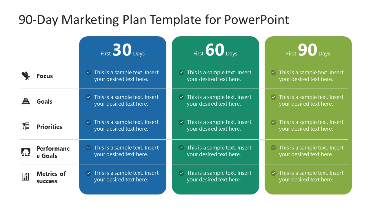 90 day Marketing Plan Template For PowerPoint
