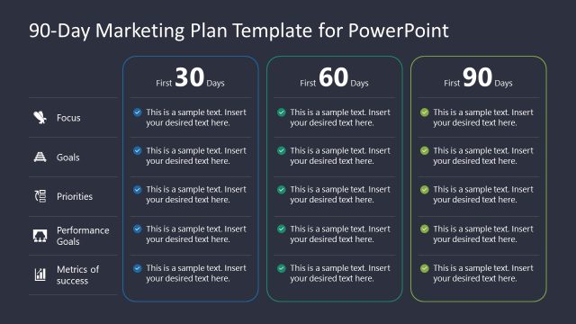 PowerPoint Template for 90-day Marketing Plan