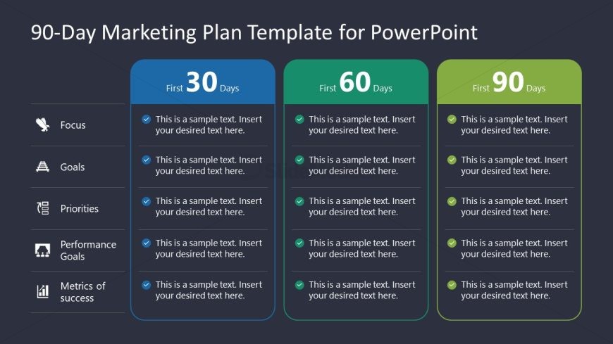 PPT Template for 90-day Marketing Plan