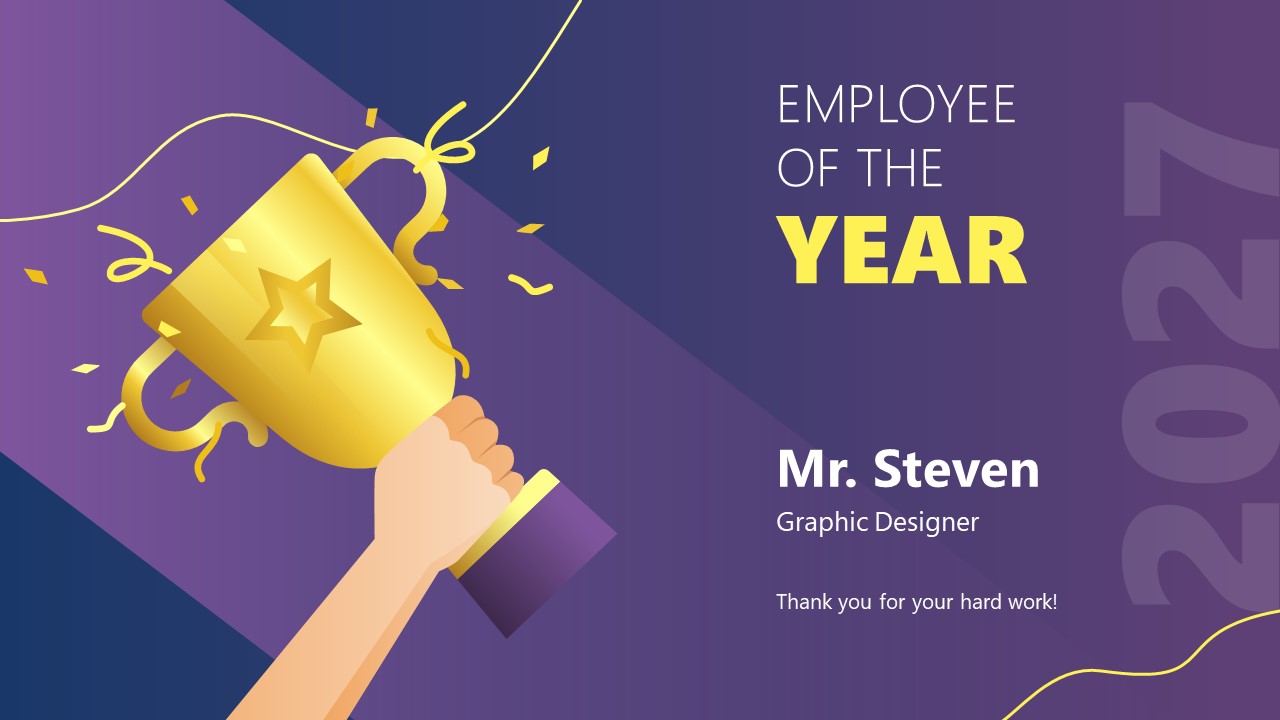 Employee of the year powerpoint template