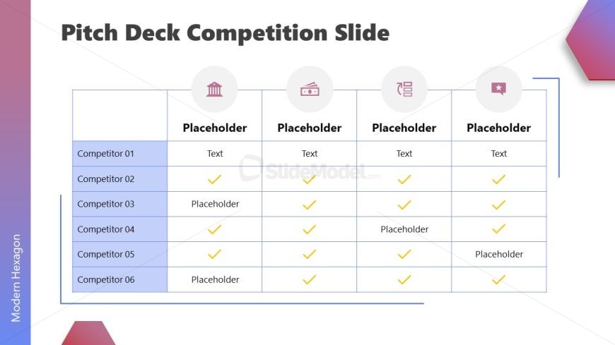 Modern Pitch Deck Presentation Slide Template 