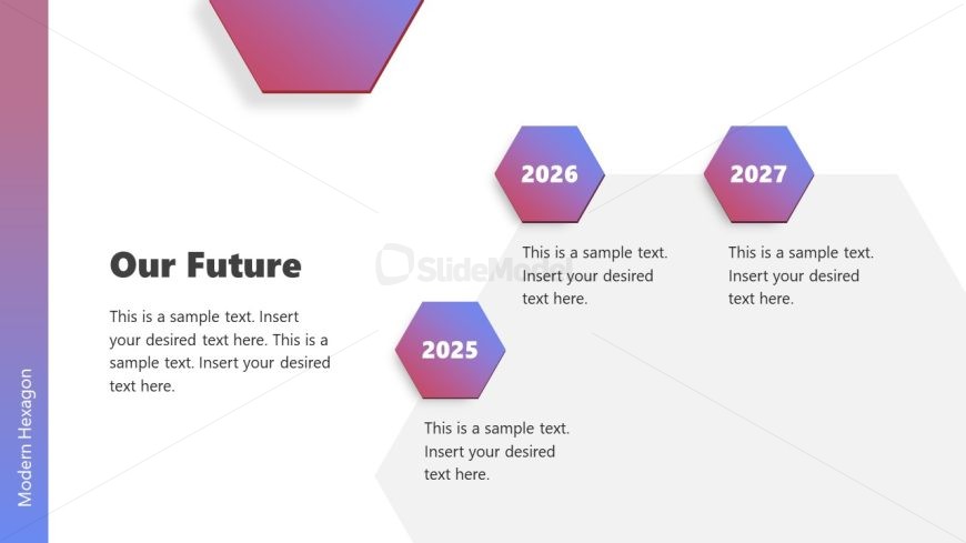 Modern Hexagon Pitch Deck Template for Presentation 