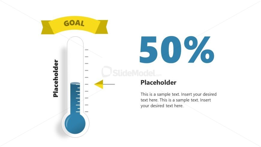 Editable Fundraising Thermometer PowerPoint Slide