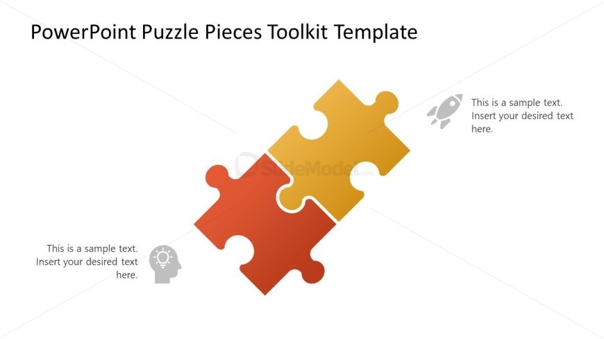 Puzzle Pieces Toolkit Slide with Text Boxes