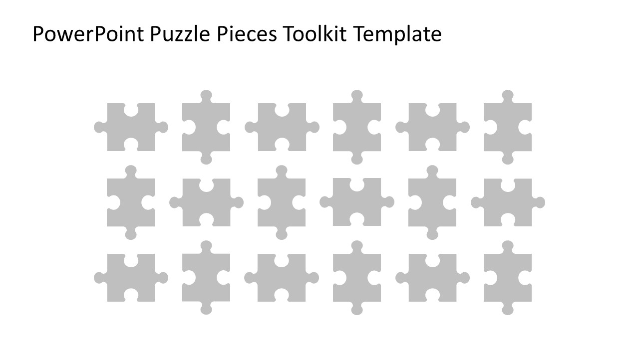Puzzle pieces toolkit powerpoint template