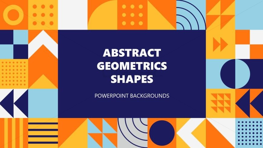 Geometric Shapes in Contrasting Colors PPT Template