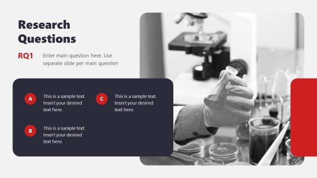 Research Questions Slide for PowerPoint Template