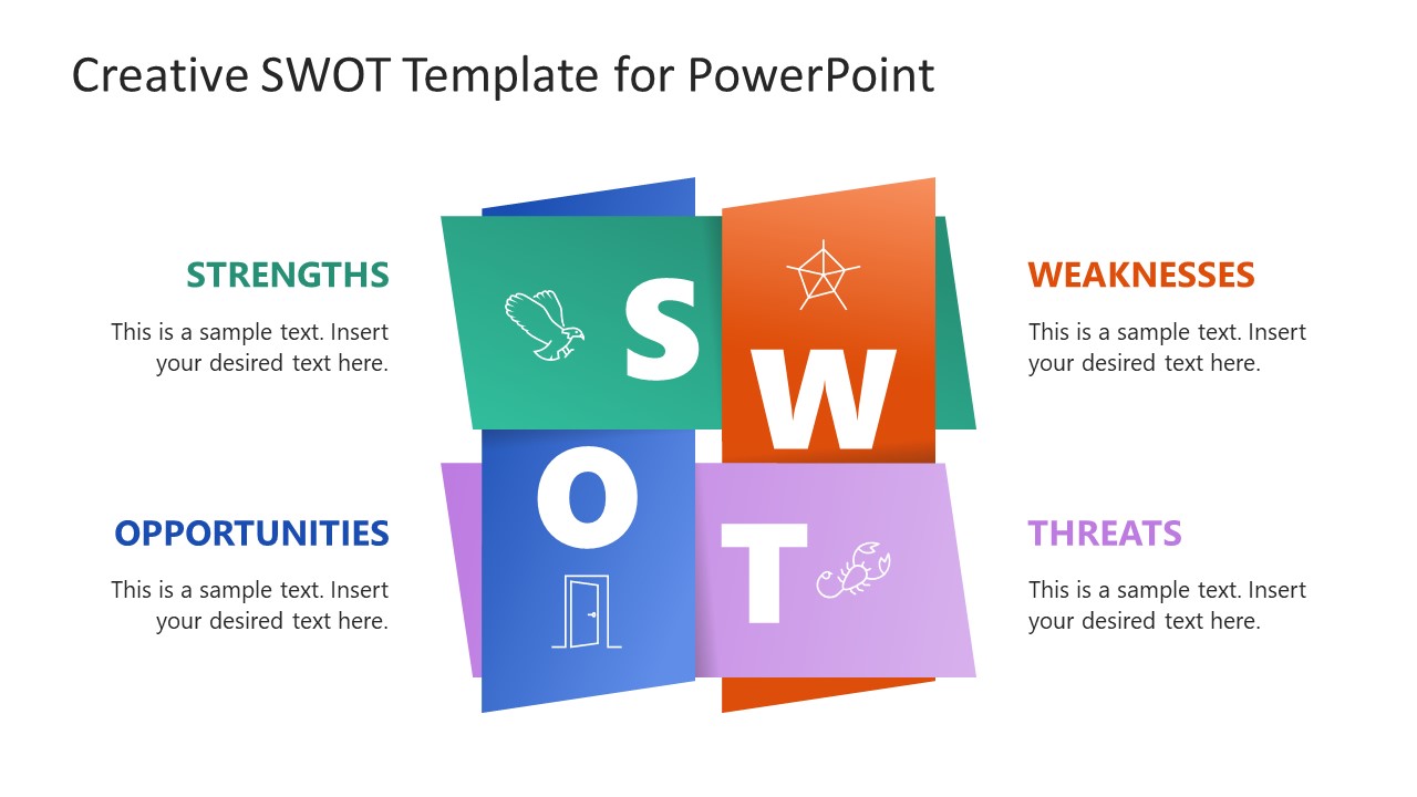 Customizable Creative SWOT PPT Template 